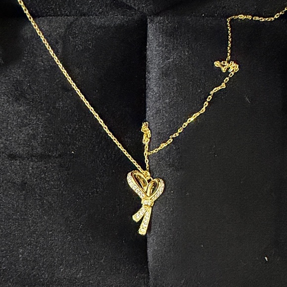 Kate Spade New York All tie Up Gold Bow Necklace - Picture 8 of 11